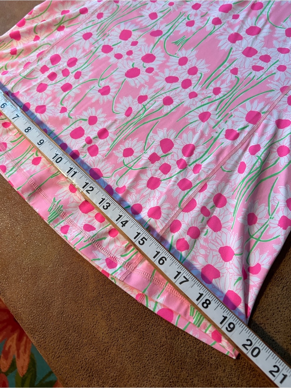 Lilly Pulitzer Luxletic Justine 1/2 Zip UPF 50 in conch shell pink sunny daisies - Picture 8 of 10